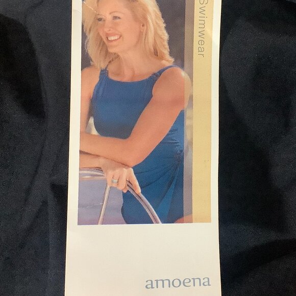 ** Black Swimwear Amoena Sz 8 NWT One Piece Adjustable Straps - Picture 10 of 11